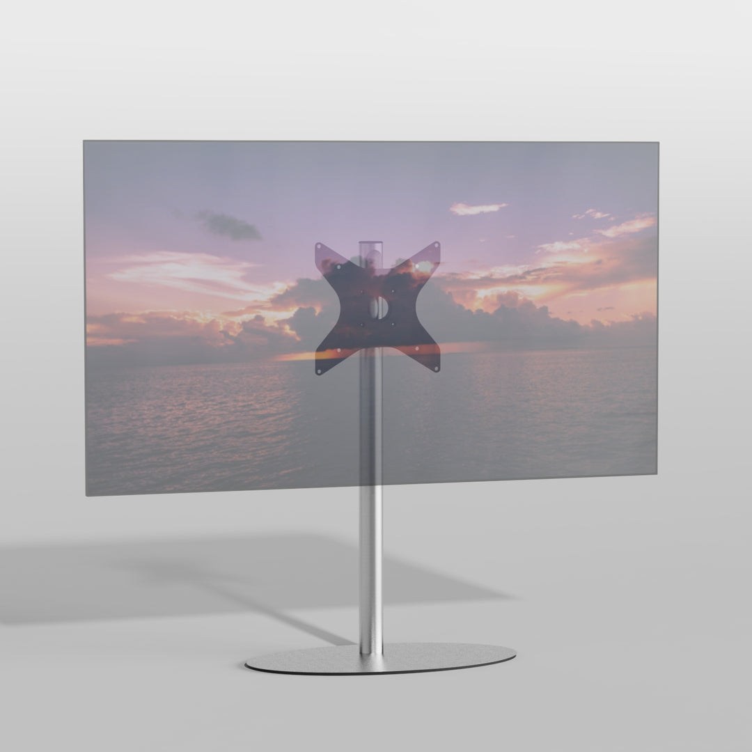 Cavus TV-Ständer ELLIPS Edelstahl 1m, 300x300