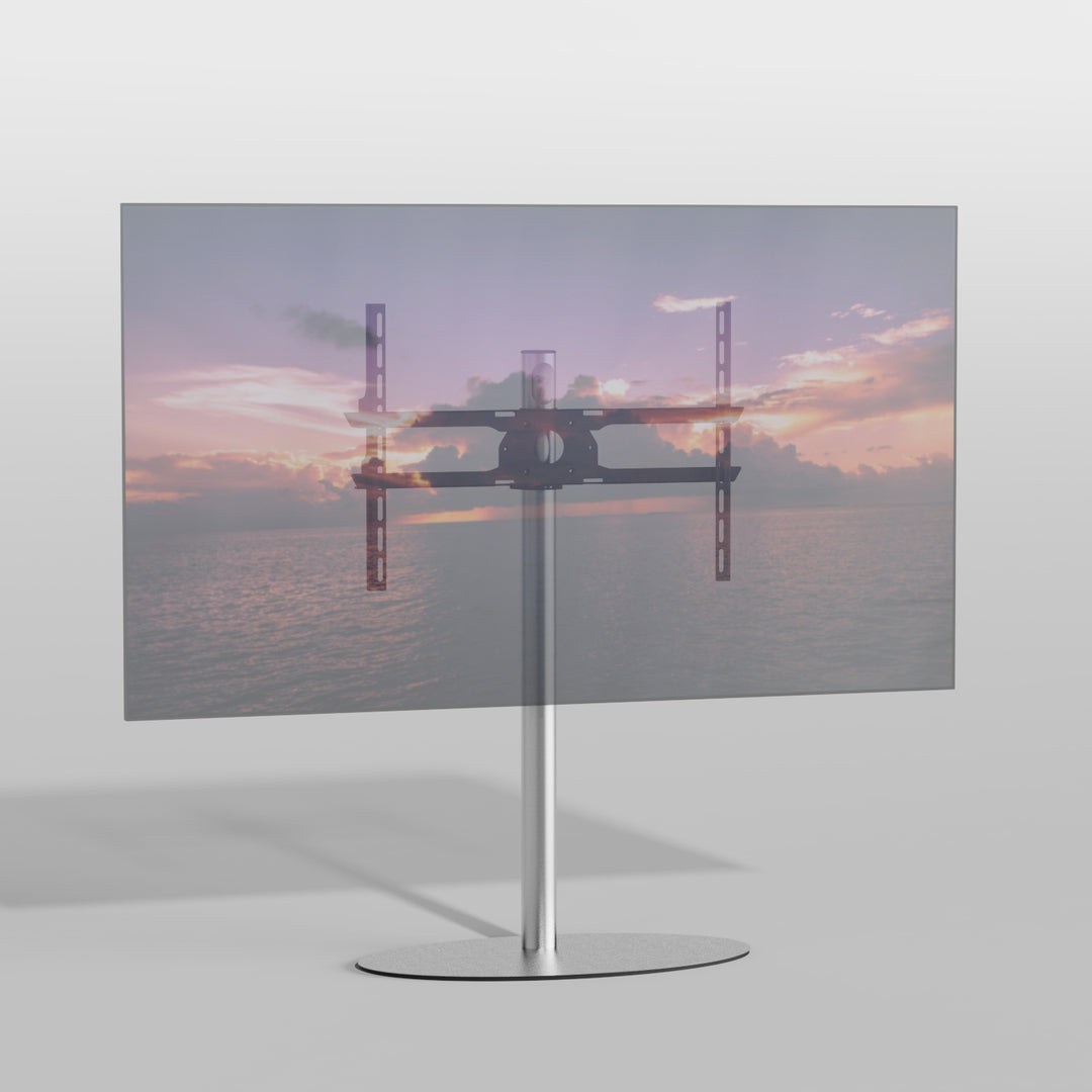 Cavus TV-Ständer ELLIPS Edelstahl 1m, 600x400