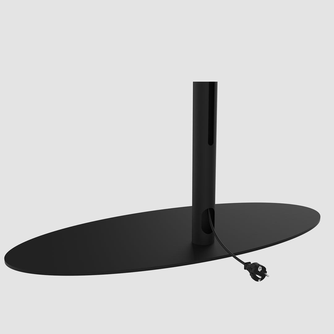 Cavus CAV-ORBIT-B Bodenplatte Oval Stahl schwarz, 98x45 cm