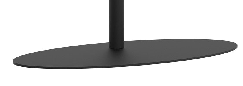 Cavus CAV-ORBIT-B Bodenplatte Oval Stahl schwarz, 98x45 cm