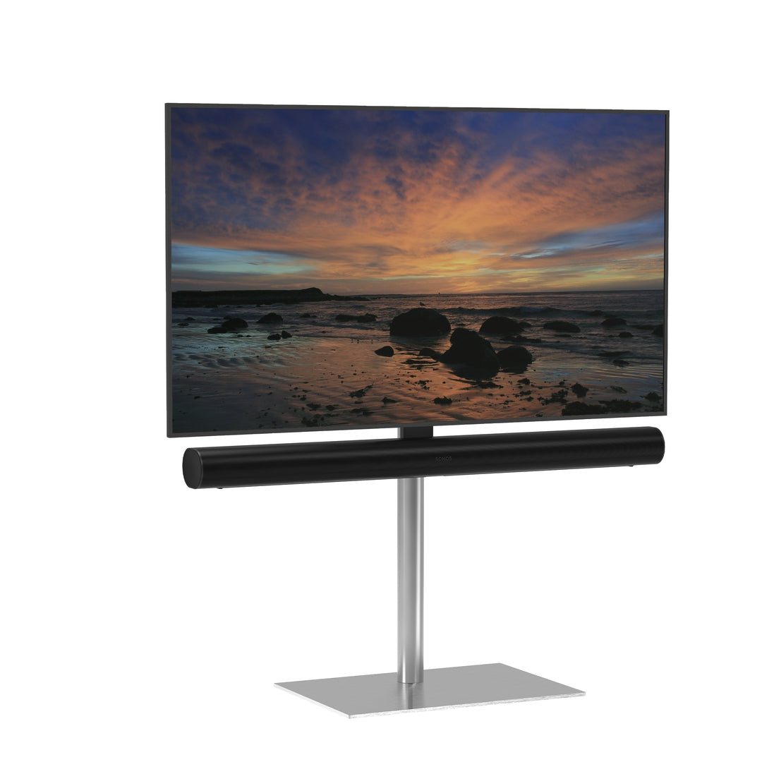 Cavus SQUARE100S01A TV-Ständer für Sonos ARC, Edelstahl