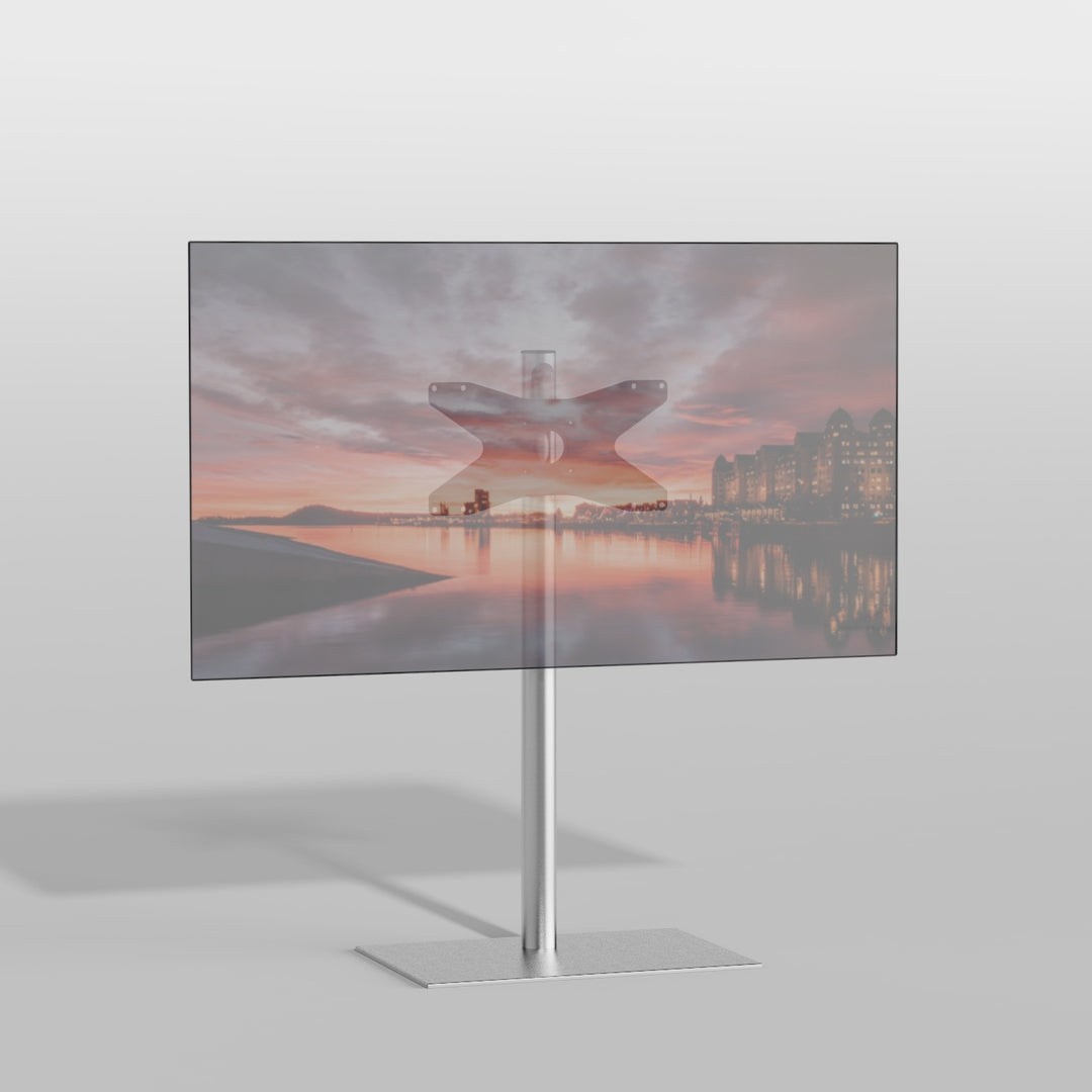 Cavus TV-Ständer SQUARE Edelstahl 1m, 400x200