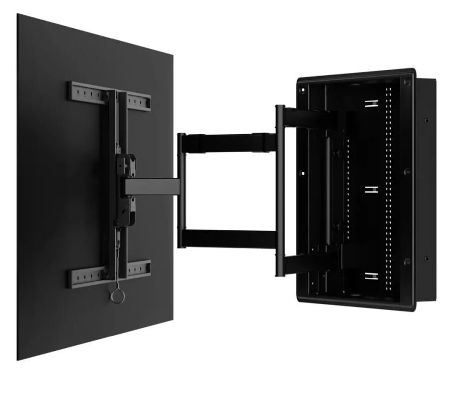 Sanus VIWLF128-B2 Schwenkbarer Wandhalter, In-Wall (Schwarz)