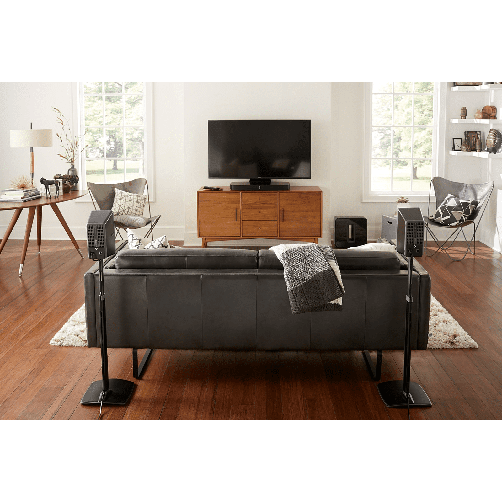 Sanus Ständer zu Sonos One, Play:1 & 3 schwarz, höhenverstellbar Premium