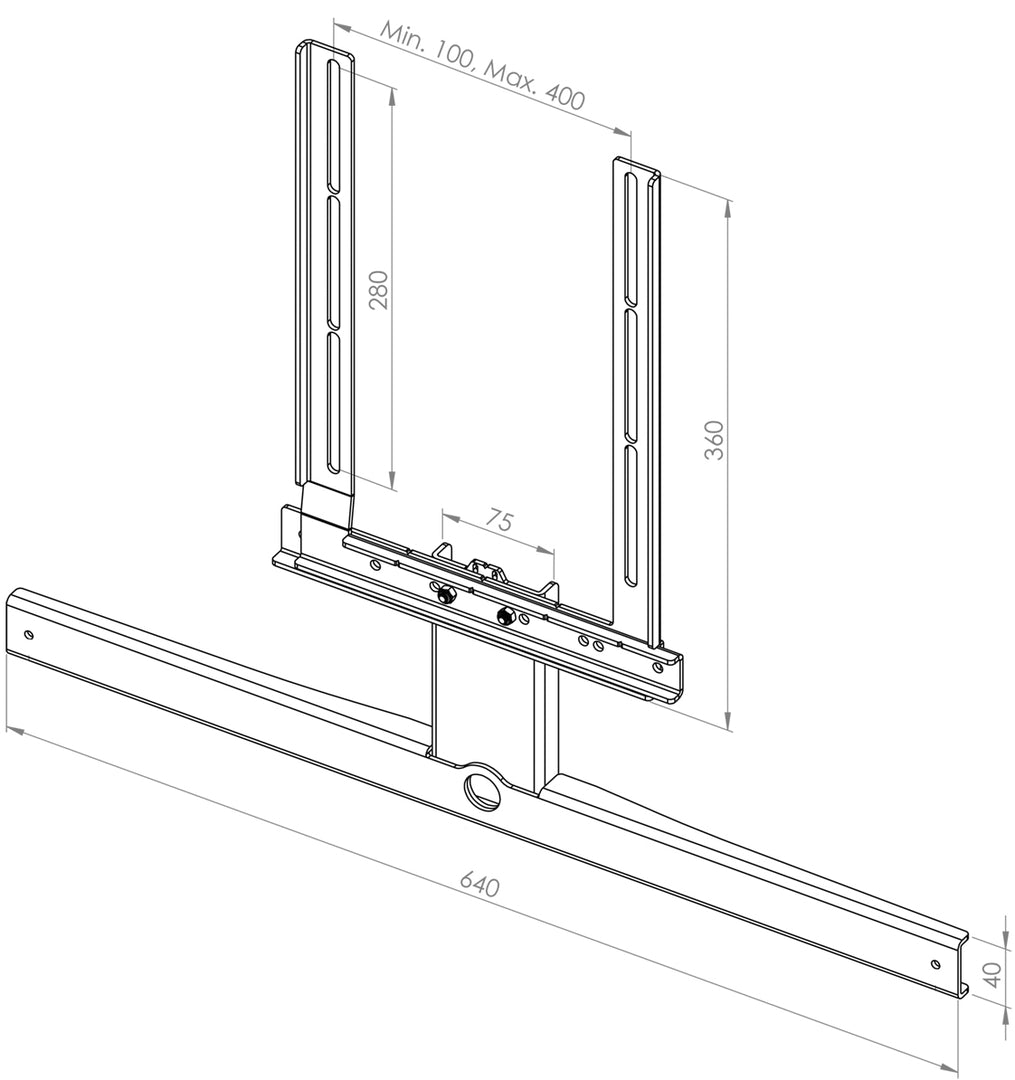 Cavus CFSARCB Halterung drehbar Sonos ARC, ARC Ultra