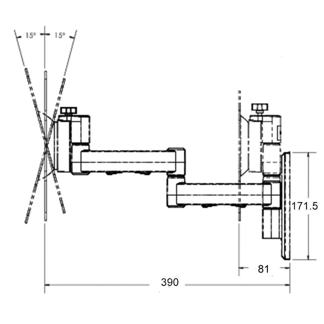 Sanus MF215-B2 Vesa 75x75 - 200x200, 27 kg