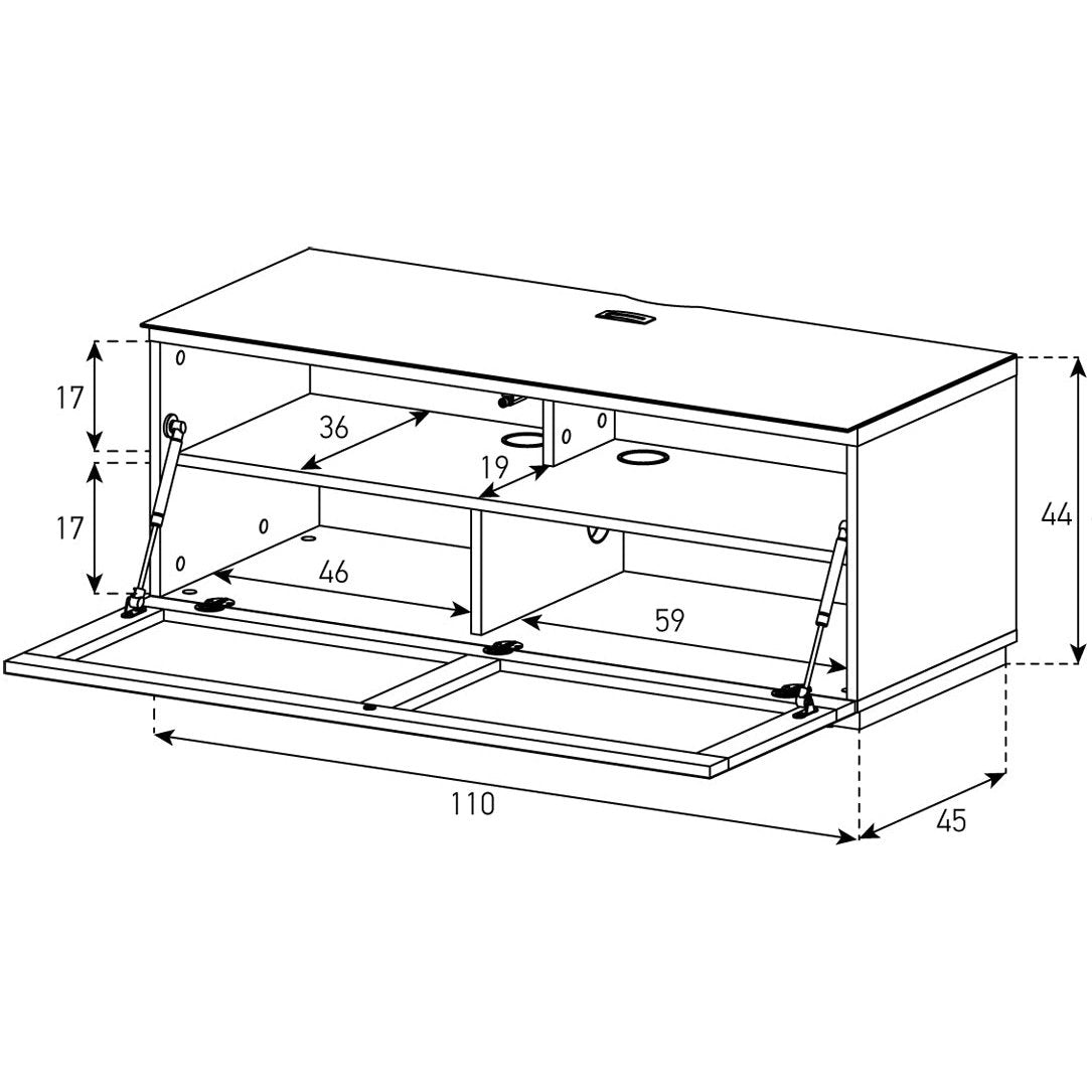 Sonorous STA110T Schwarz, Stoff Schwarz, Sockel