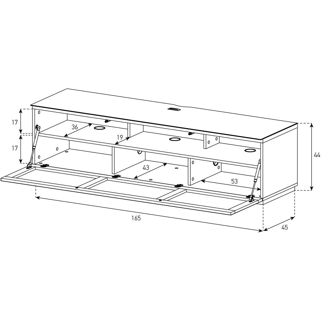 Sonorous STA260T Weiss, Stoff Grau, Sockel