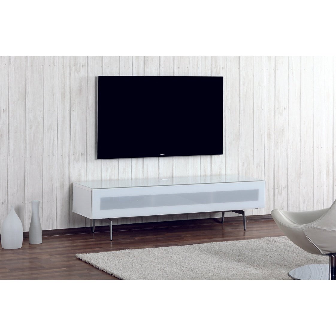 Sonorous STA360I Klappe IR-Glas Weiss, Stahl Fuss