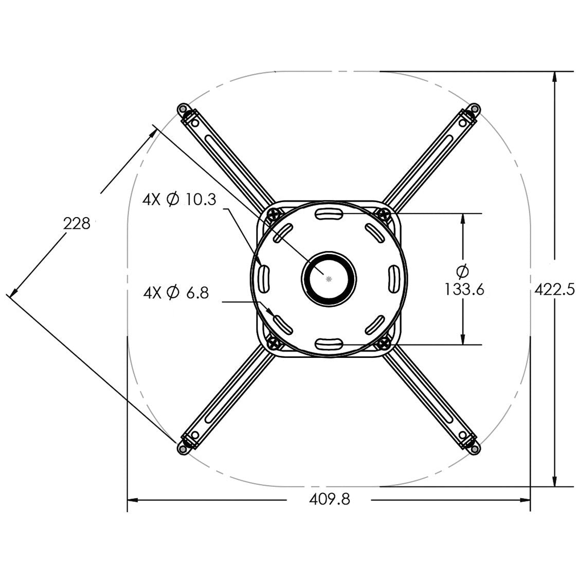 Sanus VP1 Universal Beamer Mount