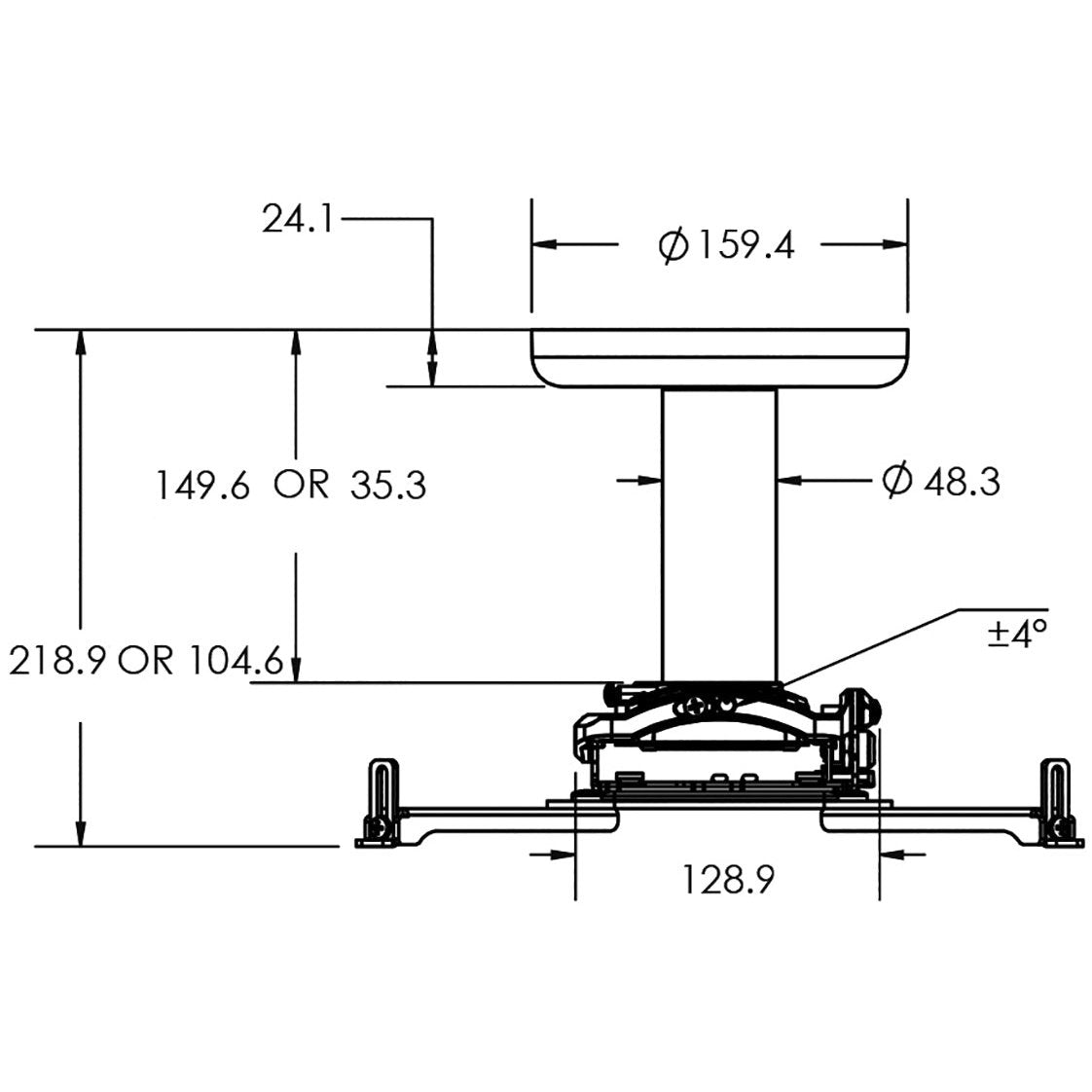 Sanus VP1 Universal Beamer Mount