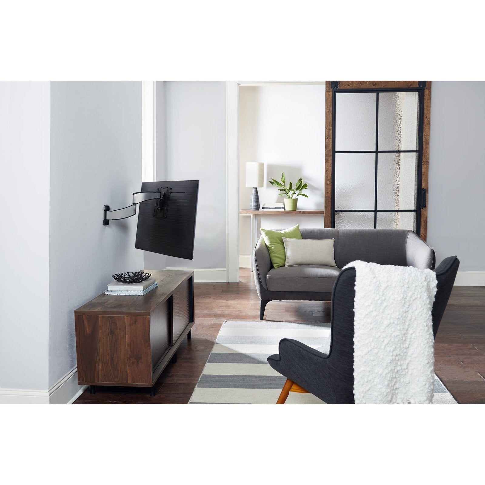 Sanus VSF716-B2 Schwenkbarer Wandhalter Silber