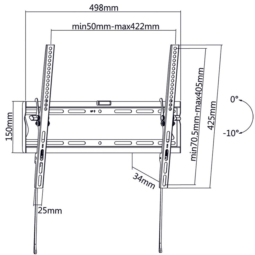 Cavus WMT002 Wandhalterung neigbar 37"-70"