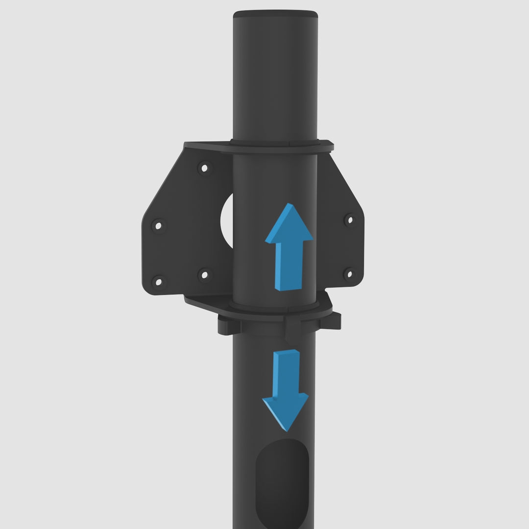 Cavus CAV-P150B Säule 60mm Stahl schwarz, Höhe 150 cm