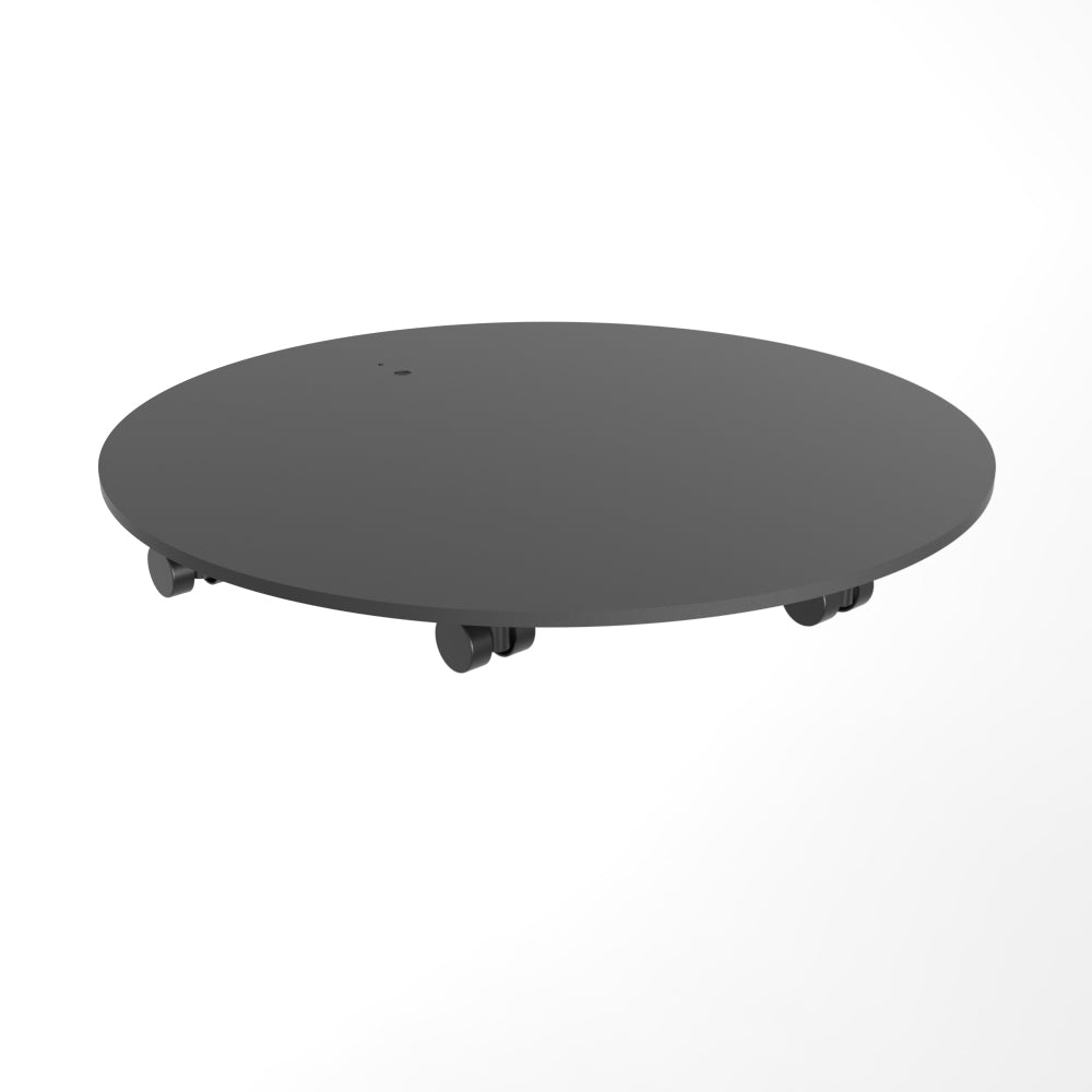 Cavus CAV-SPHERE-B-8WH Bodenplatte Schwarzstahl, 54cm, Rollen