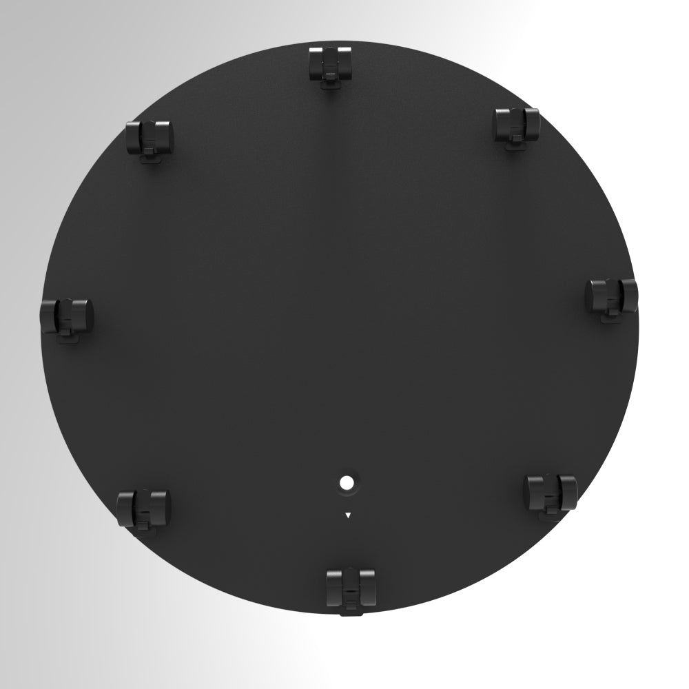 Cavus CAV-SPHERE-B-8WH Bodenplatte Schwarzstahl, 54cm, Rollen