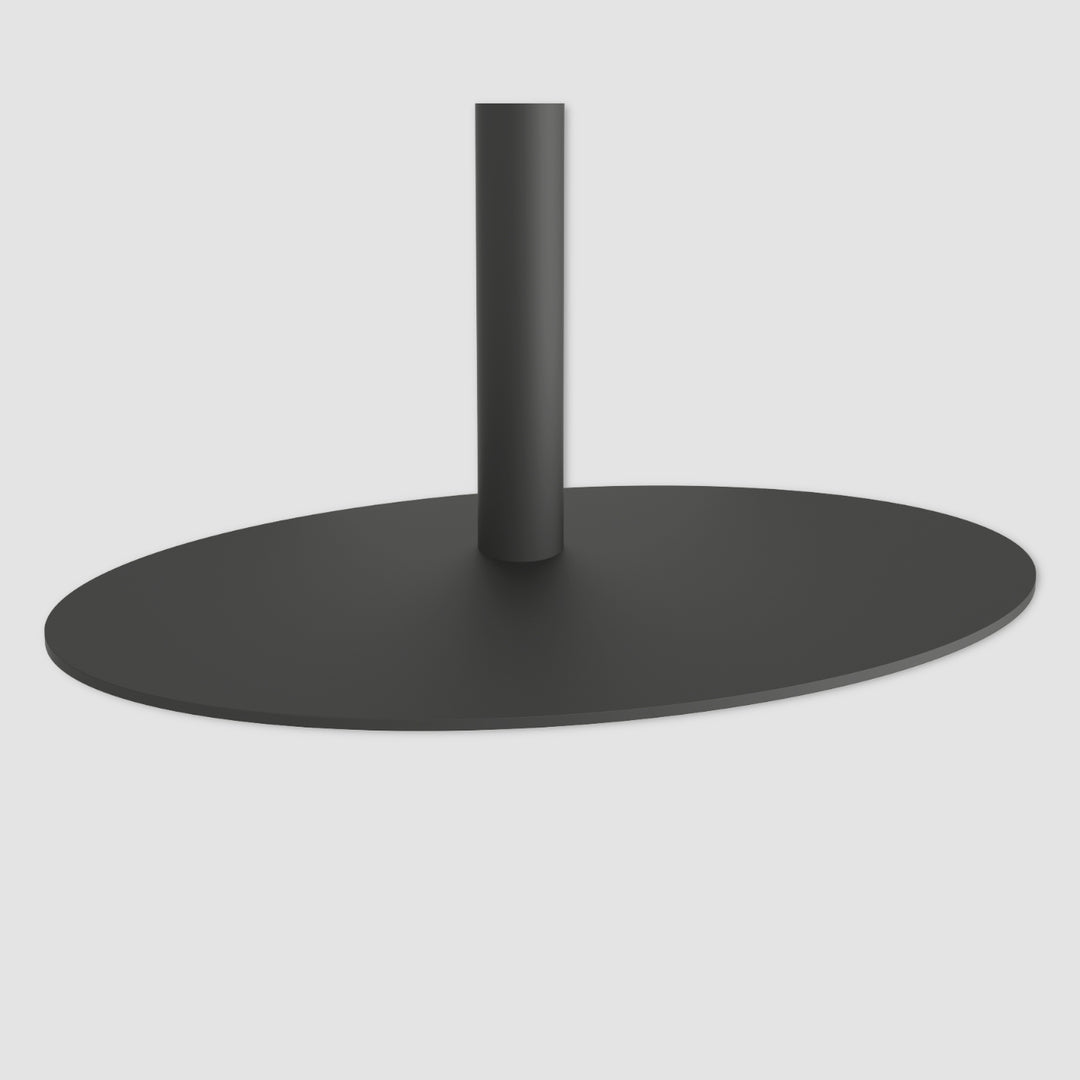 Cavus CAV-ELLIPS-B Bodenplatte Oval Stahl schwarz, 70x45 cm
