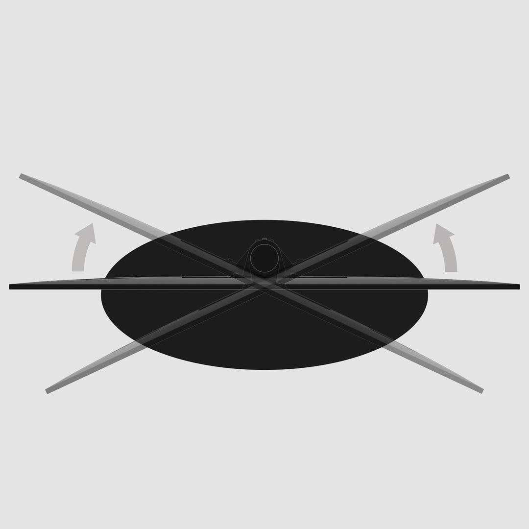 Cavus CAV-ORBIT-B Bodenplatte Oval Stahl schwarz, 98x45 cm