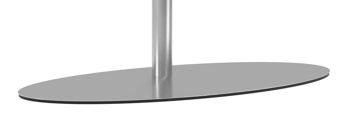 Cavus CAV-ORBIT-S Bodenplatte Oval Edelstahl, 98x45 cm