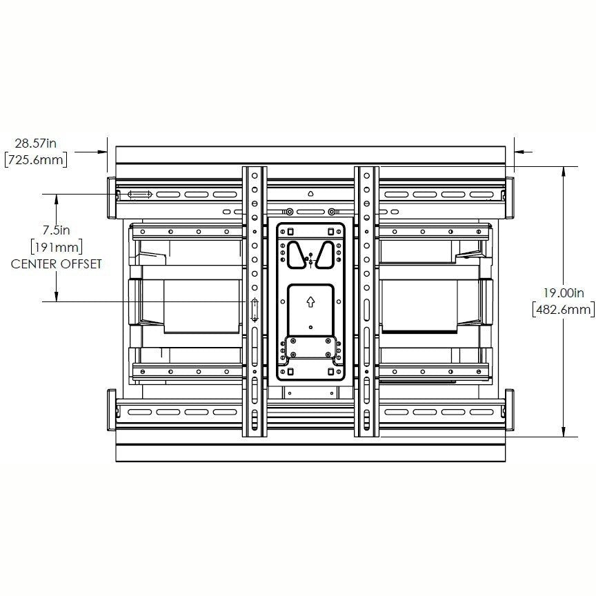 Sanus VLFS820-B2 Schwenkbarer Wandhalter Slim, Schwarz