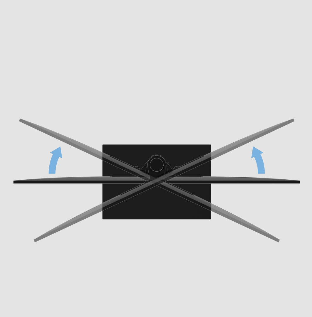 Cavus SQUARE100B01 TV-Ständer SQUARE, Schwarz, 1m, 75-400