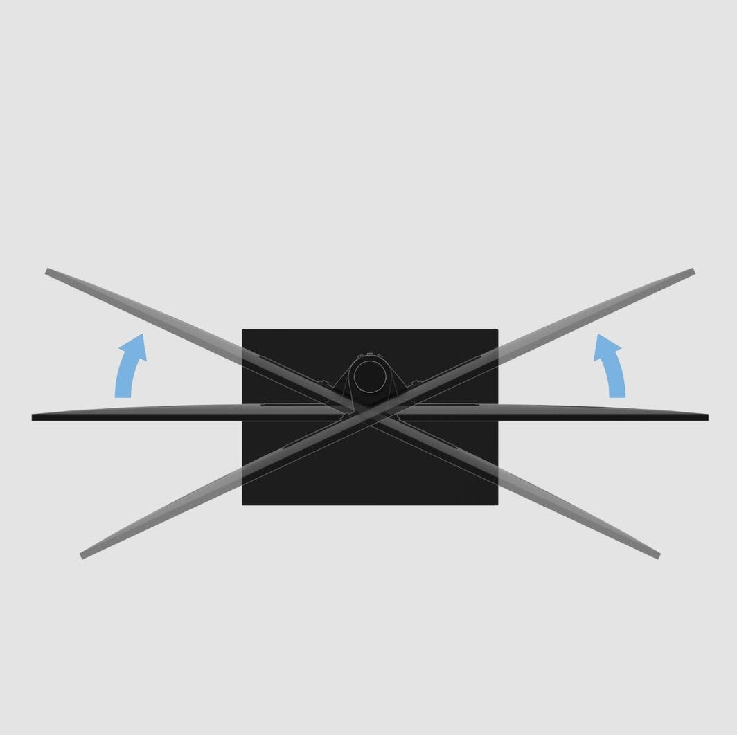 Cavus TV-Ständer SQUARE Schwarz, 1m, 400x300
