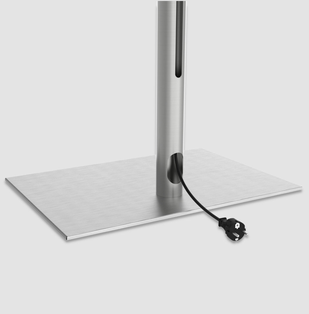 Cavus SQUARE100S01A TV-Ständer für Sonos ARC, Edelstahl
