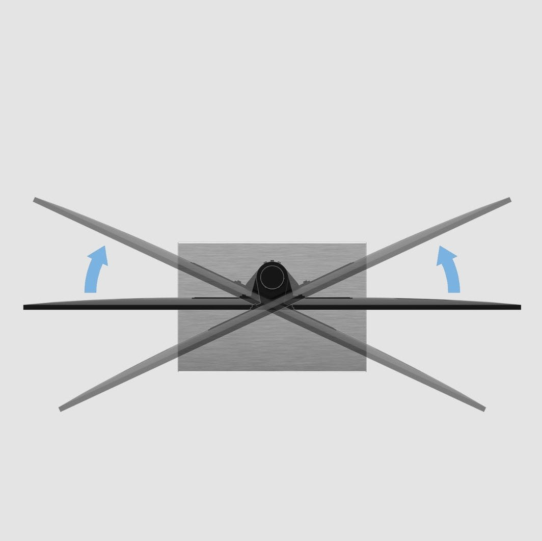 Cavus TV-Ständer SQUARE Edelstahl 1m, 300x300