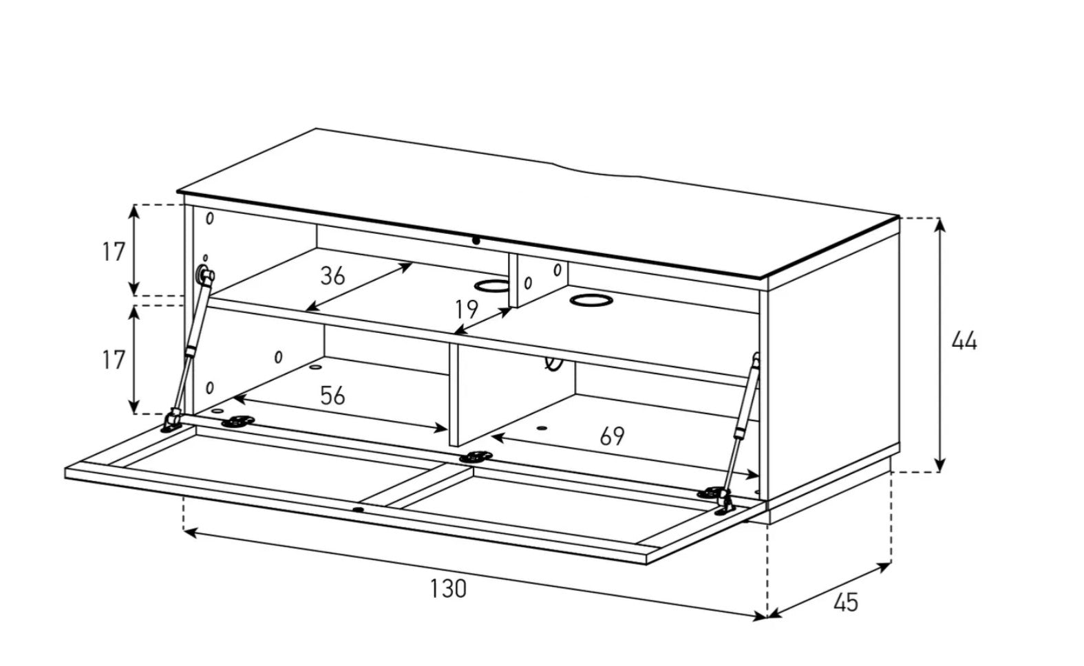 Sonorous STA130P - ohne Löcher in der Deckplatte Weiss, Perforation Weiss, Sockel