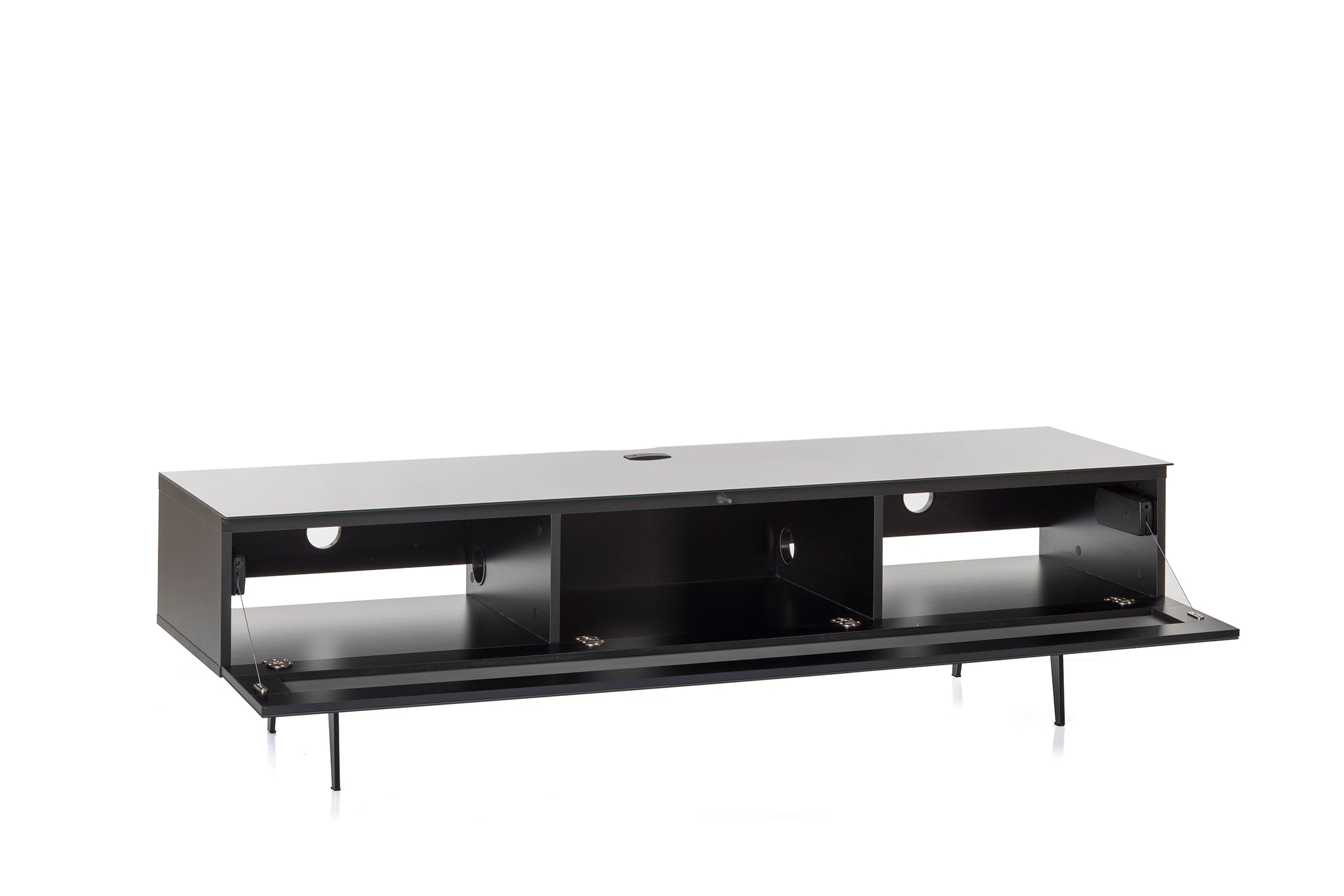 Sonorous STA360I Schwarz (Klappe IR-Glas Schwarz, Stahl Fuss)