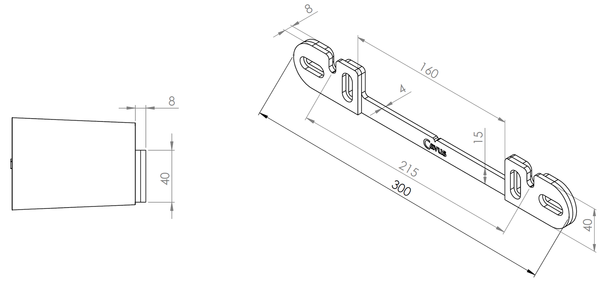 Cavus Wandhalterung für Sonos Ray schwarz