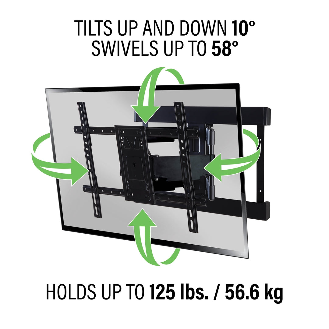 Sanus VLFS820-B2 Schwenkbarer Wandhalter Slim, Schwarz