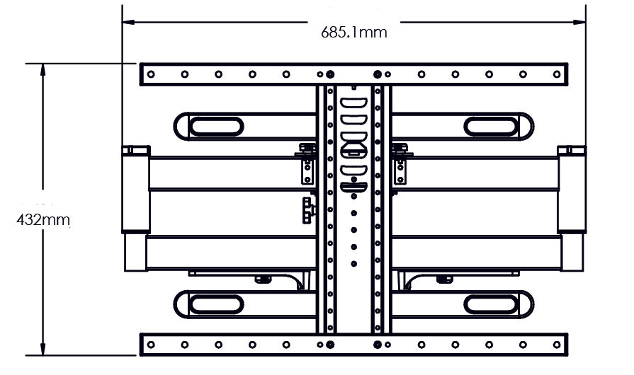 Sanus VODLF125-B2 Schwenkbarer Wandhalter Schwarz