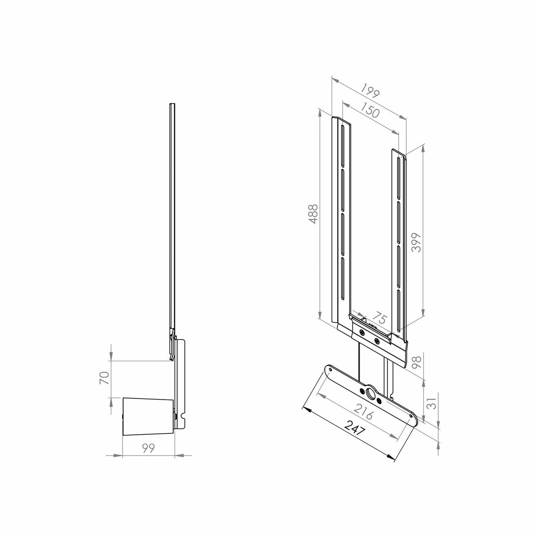 Cavus CAPFSRayB Halterung für Sonos Ray, drehbar