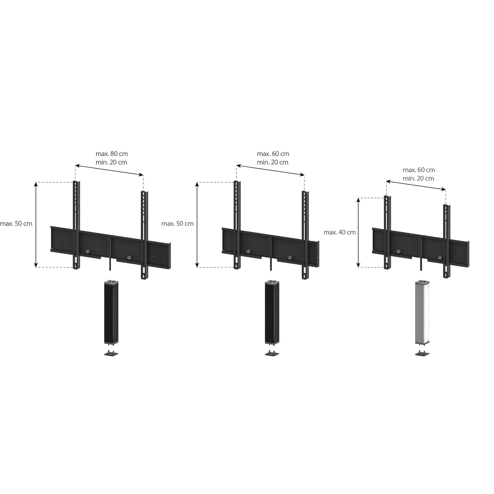 Sonorous ST-ADP-HBLK-4060 4060-HBLK Halterung zu Studio Schwarz
