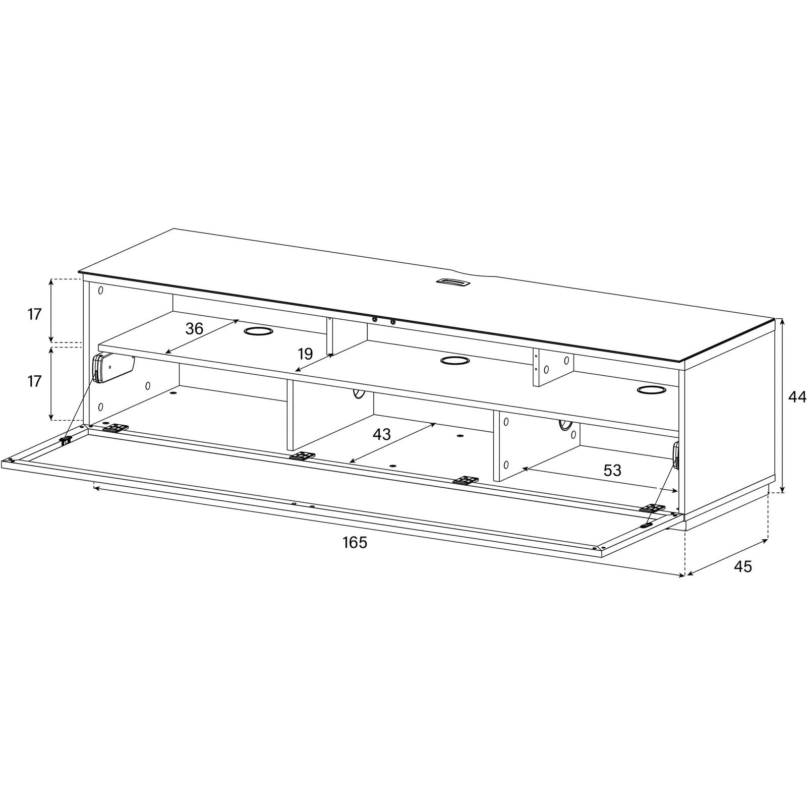 Sonorous STA260P Weiss, Perforation Weiss, Sockel