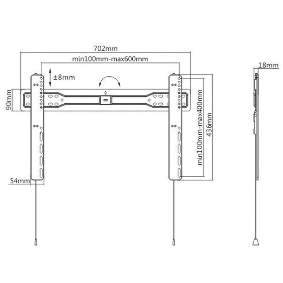 Cavus WMF204 Wandhalterung fix 37"-70"