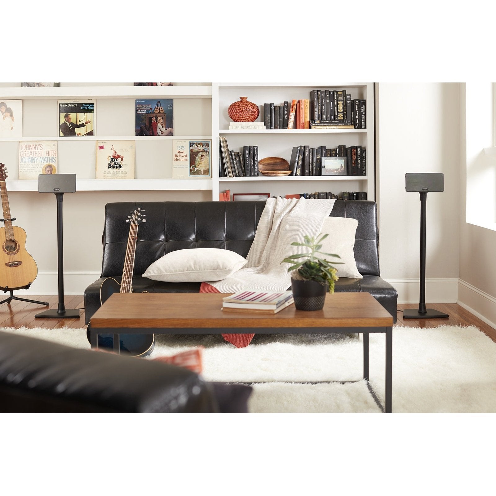 Sanus Ständer Paar zu Sonos One,Play:1,PLAY:3 Schwarz